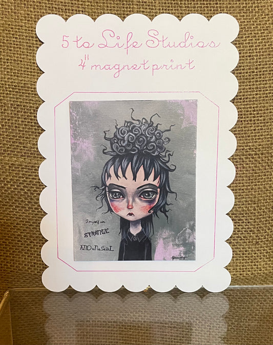 "Lydia Deetz" 4" Waterproof Magnet Print