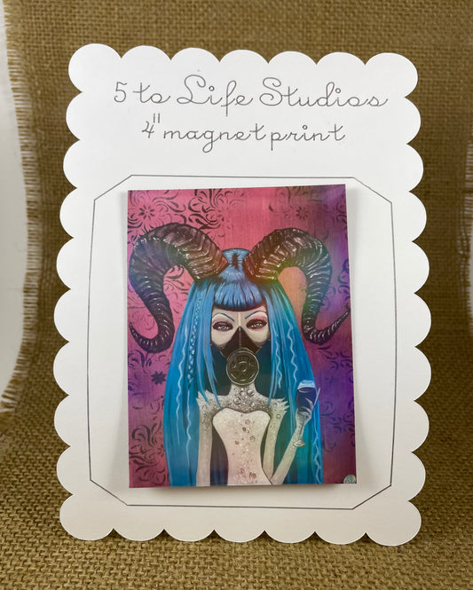 "Megan/Aries" 4" Waterproof Magnet Print