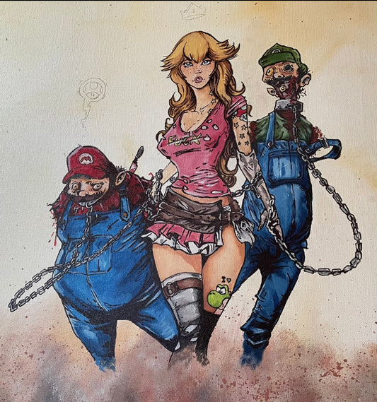 "Zombie Mario" 8x10 Simple Laminated Print