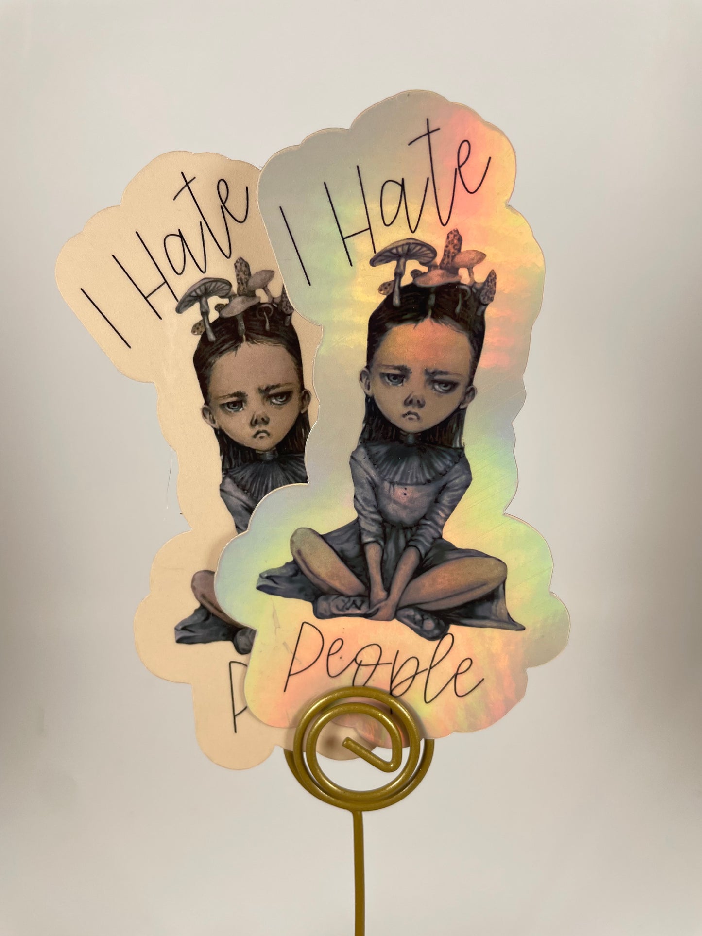 "I hate people'" (featuring Stumpy Grumpy) Stickers (2pack)