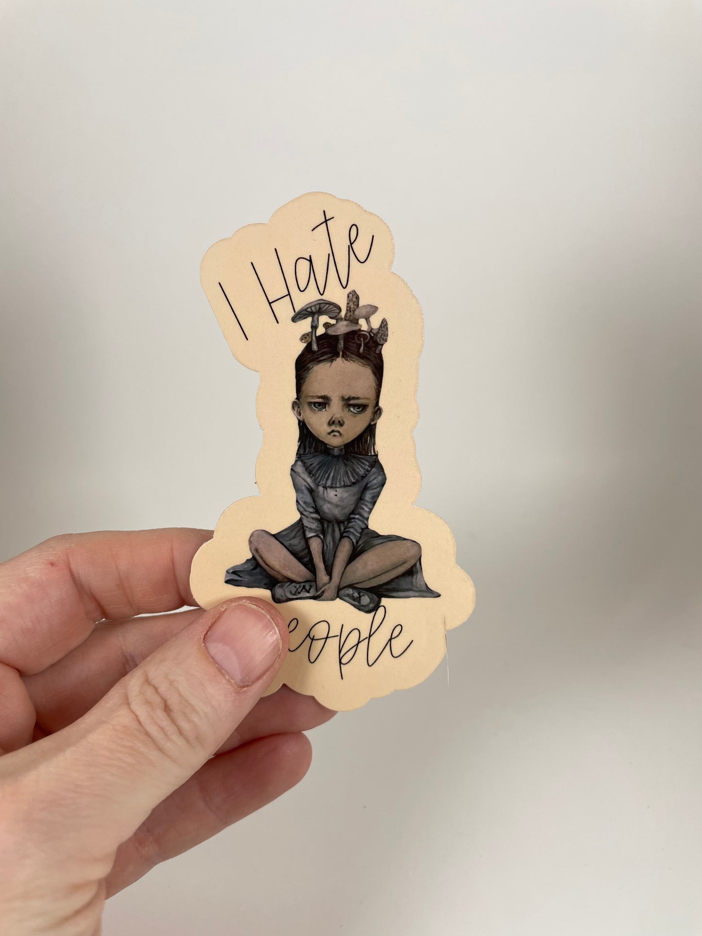 "I hate people'" (featuring Stumpy Grumpy) Stickers (2pack)