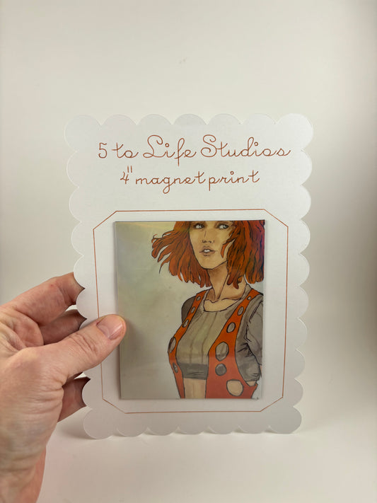 "Leeloo" 4" Waterproof Magnet Print