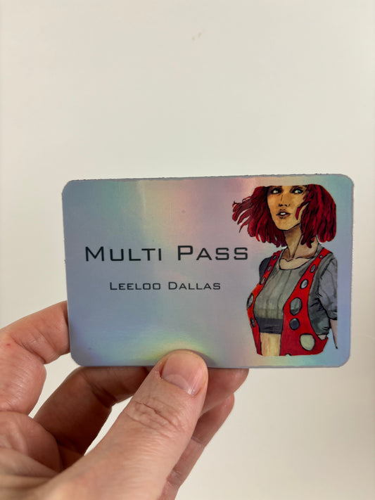 "Multi-Pass" (featuring leeloo) Large Flat Refrigerator Magnet WaTeRprOoF