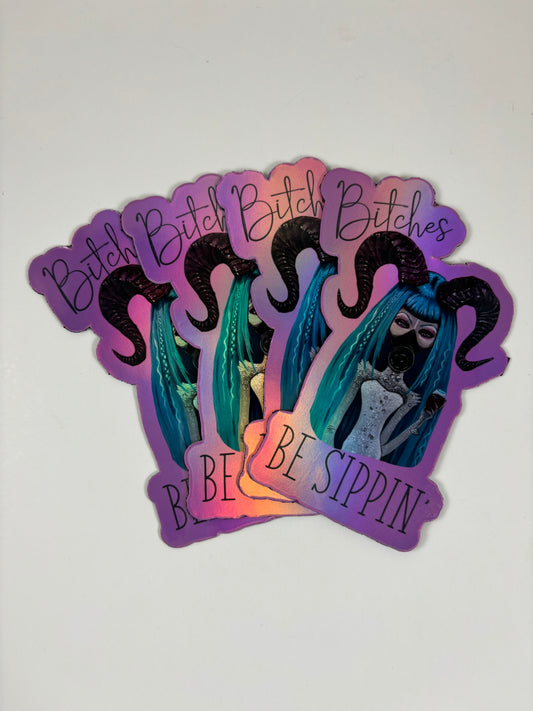 "B!tches be Sippin'" (featuring Aries) Refrigerator Magnet
