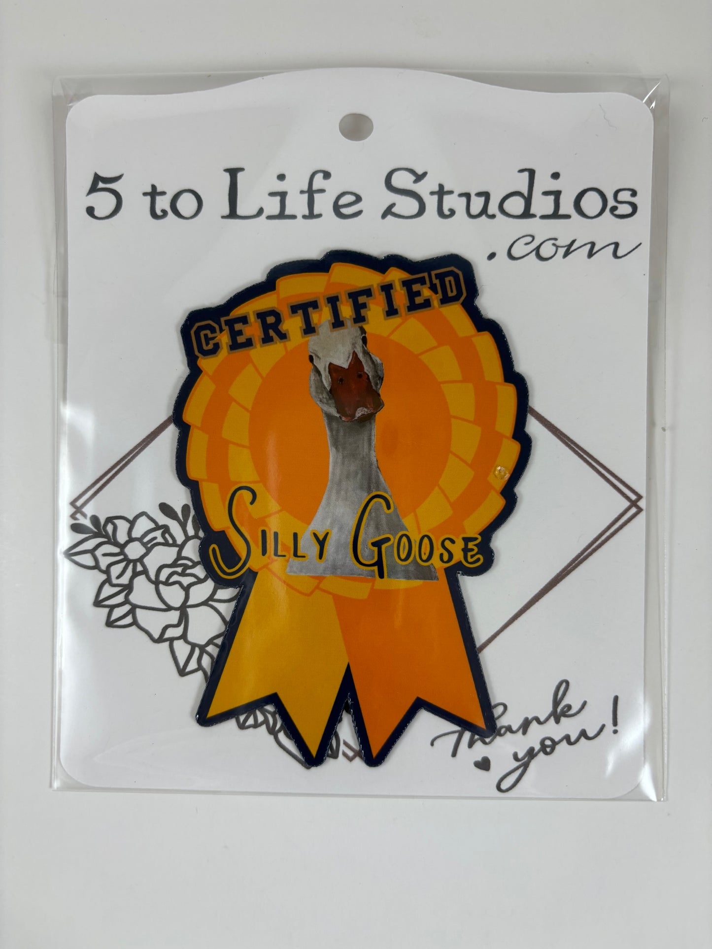 "CERTIFIED Silly Goose" (featuring Duck Duck Goose) Refrigerator Magnet