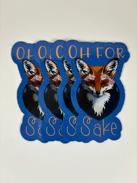 "Oh for Fox sake" (featuring The spring fox) Refrigerator Magnet