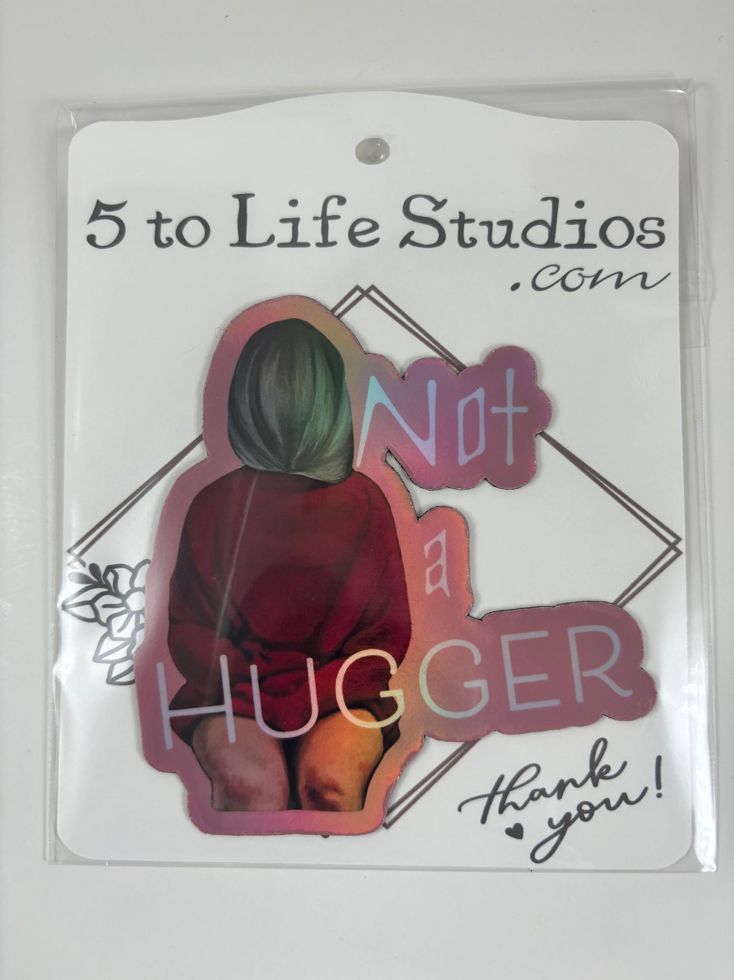 "Not a hugger" (featuring The Backwards Queen) Refrigerator Magnet