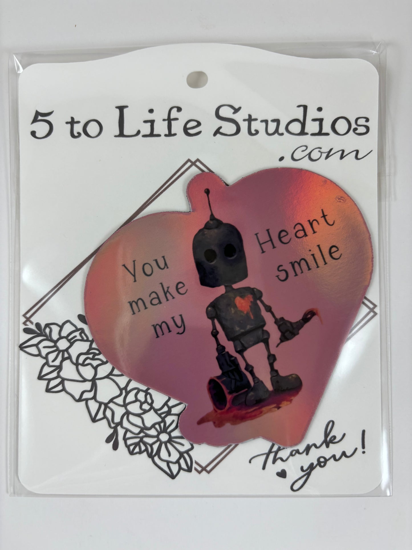 "You make my heart smile" (featuring The Lovebot) Refrigerator Magnet