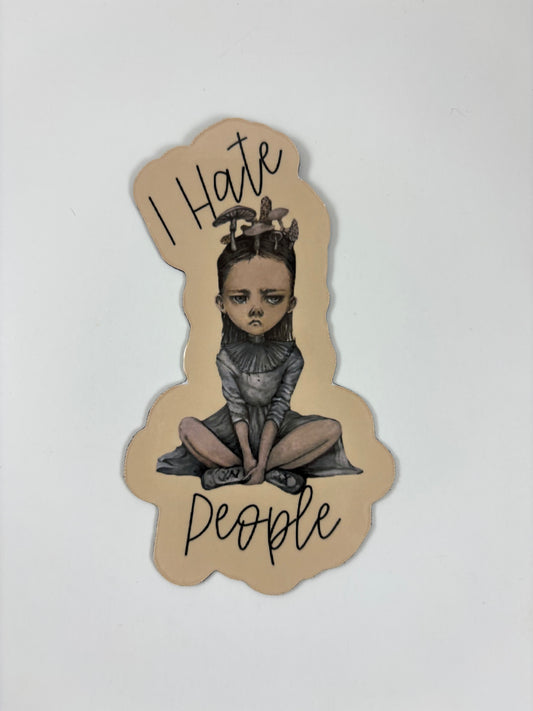 "I Hate People" (featuring Stumpy Grumpy) Refrigerator Magnet