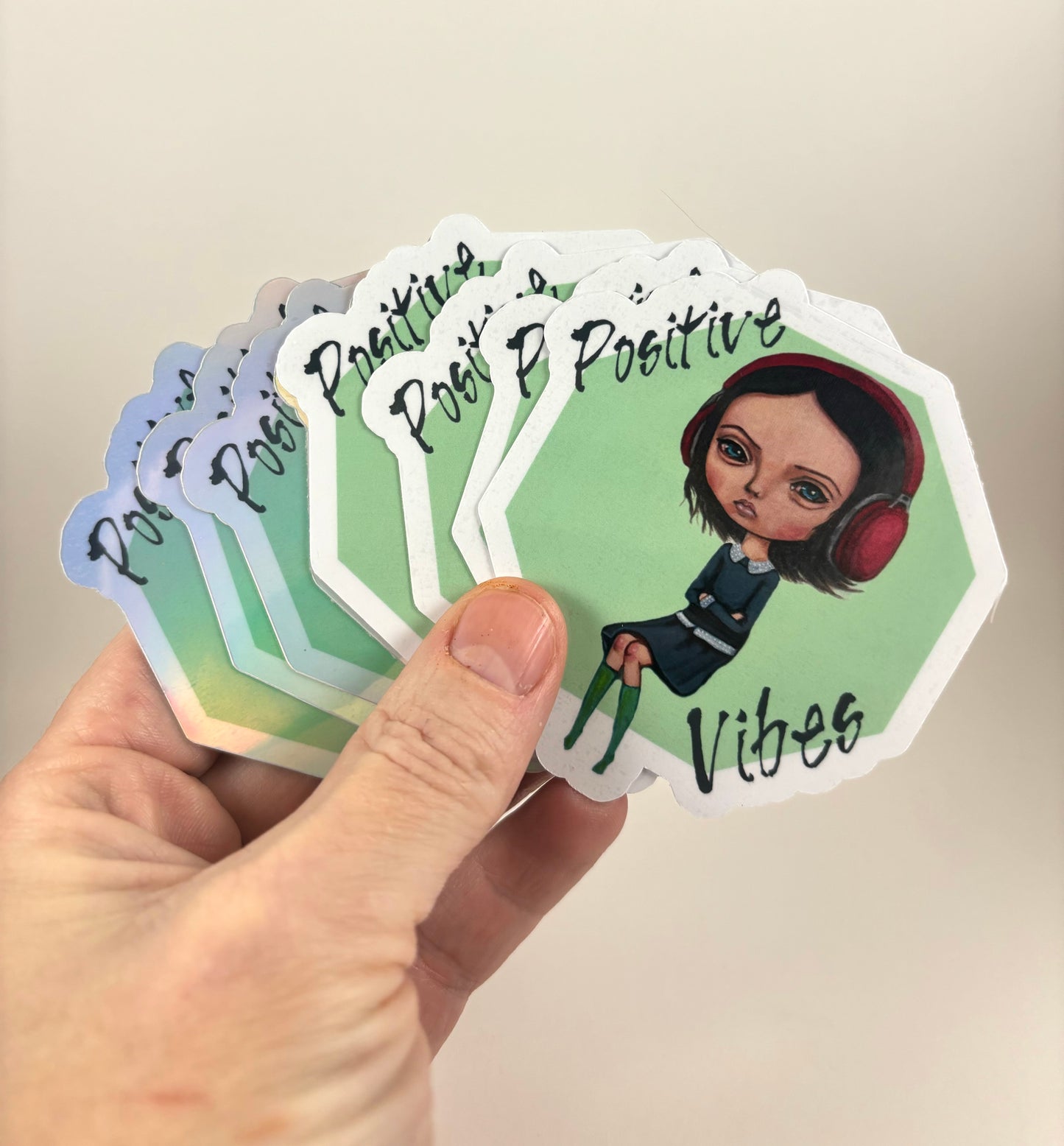 "Positive Vibes" (featuring Rumble Stage) Stickers (2pack)