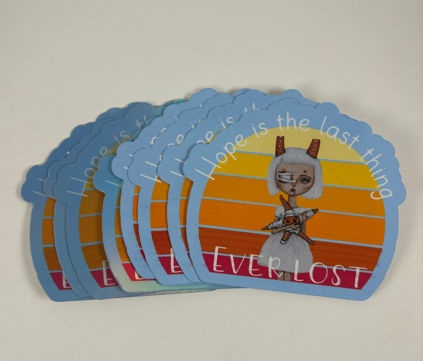 "Hope is the last thing ever lost" (featuring Clinging to Hope) Stickers (2pack)