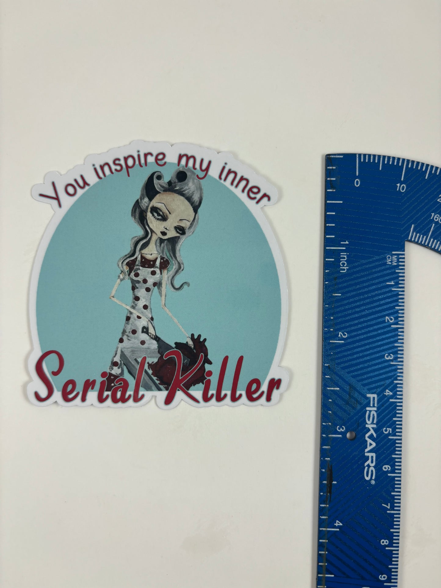 "You inspire my inner serial killer" (featuring Honey, What's for dinner?) Stickers (2pack)