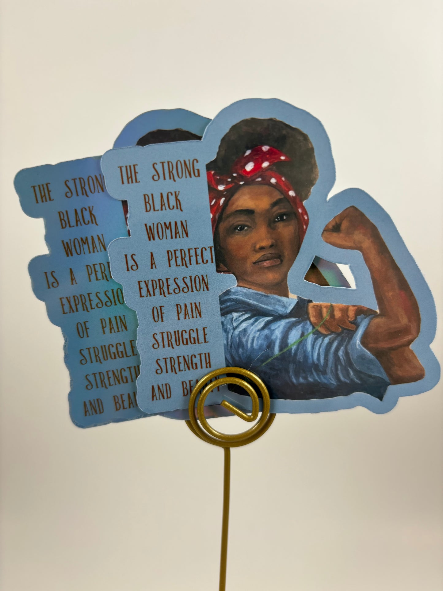 "Strong Black Women" (featuring Strength) Stickers (2pack)
