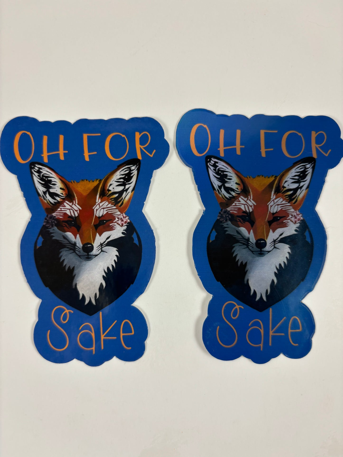 "Oh for Fox sake" (featuring The spring fox) Stickers (2pack)