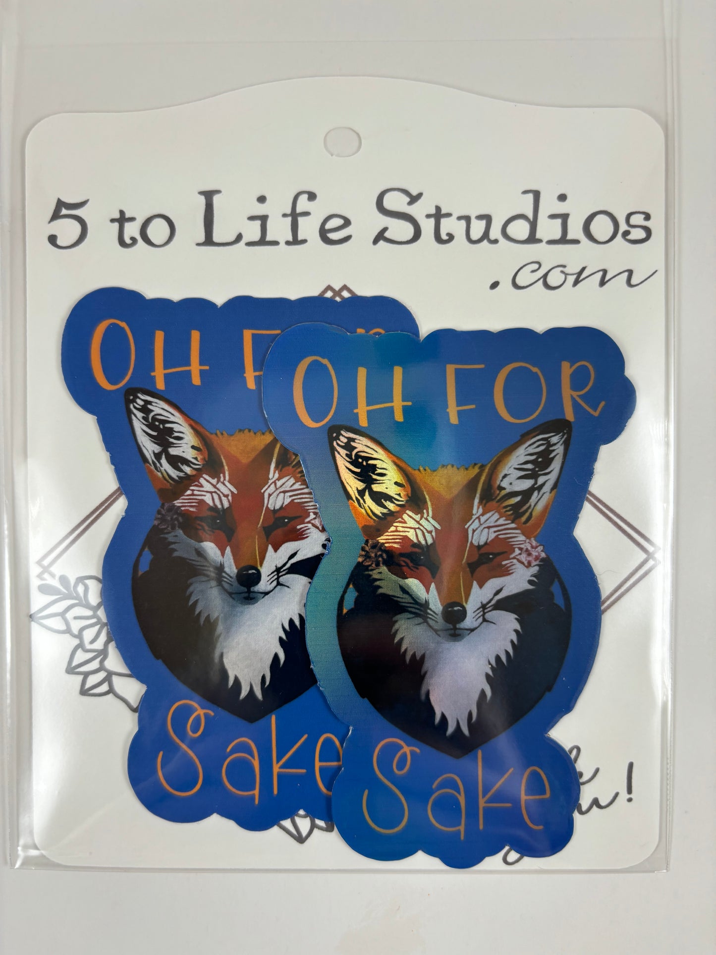 "Oh for Fox sake" (featuring The spring fox) Stickers (2pack)