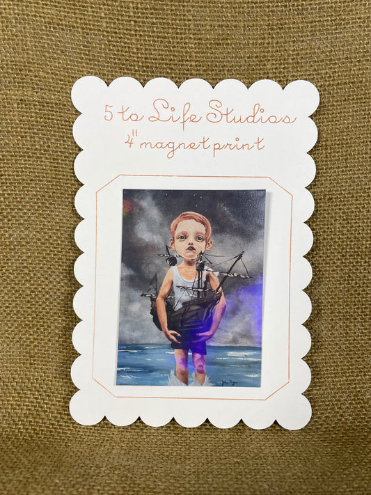 "Georgie" 4" Waterproof Magnet Print